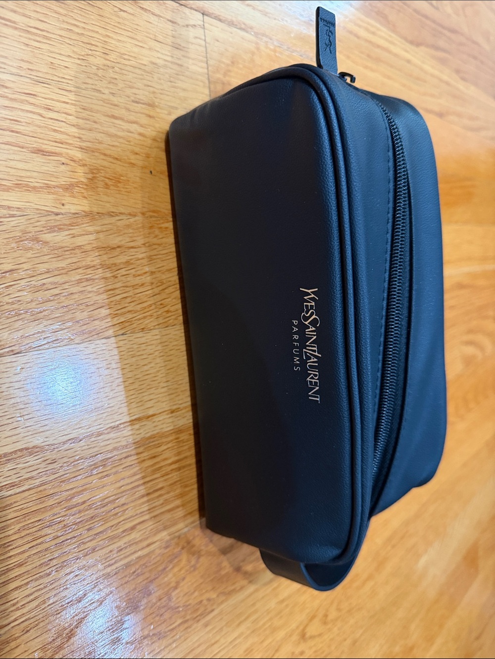 Yves Saint Laurent Black Leatherette Toiletry bag